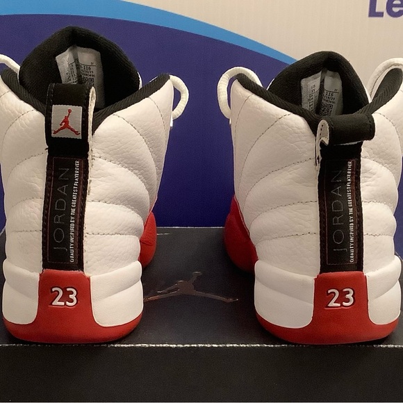 Air Jordan 12 Cherry Kids Size 3y - Picture 5 of 9